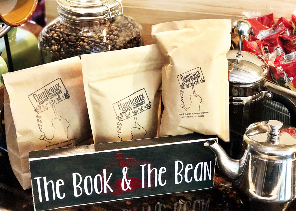 The Book & The Bean Coffees by Flamjeaux Coffee Roasters 6oz. Bags~Ground